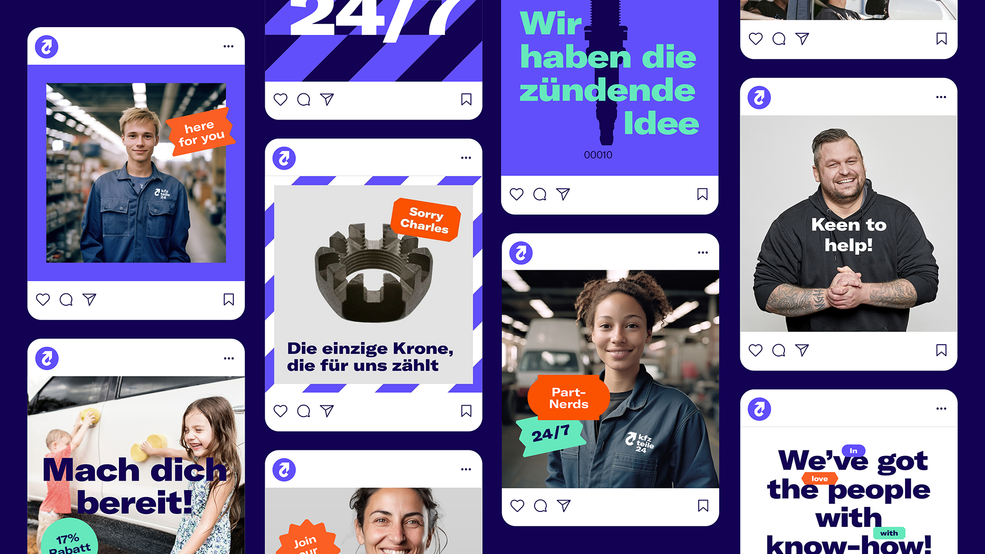 kfzteile24 – Social media visuals by EIGA