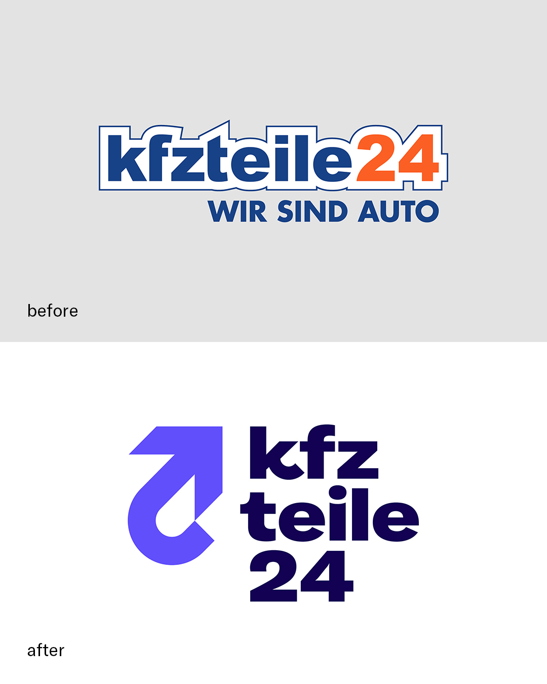 kfzteile24 – Logo comparison by EIGA