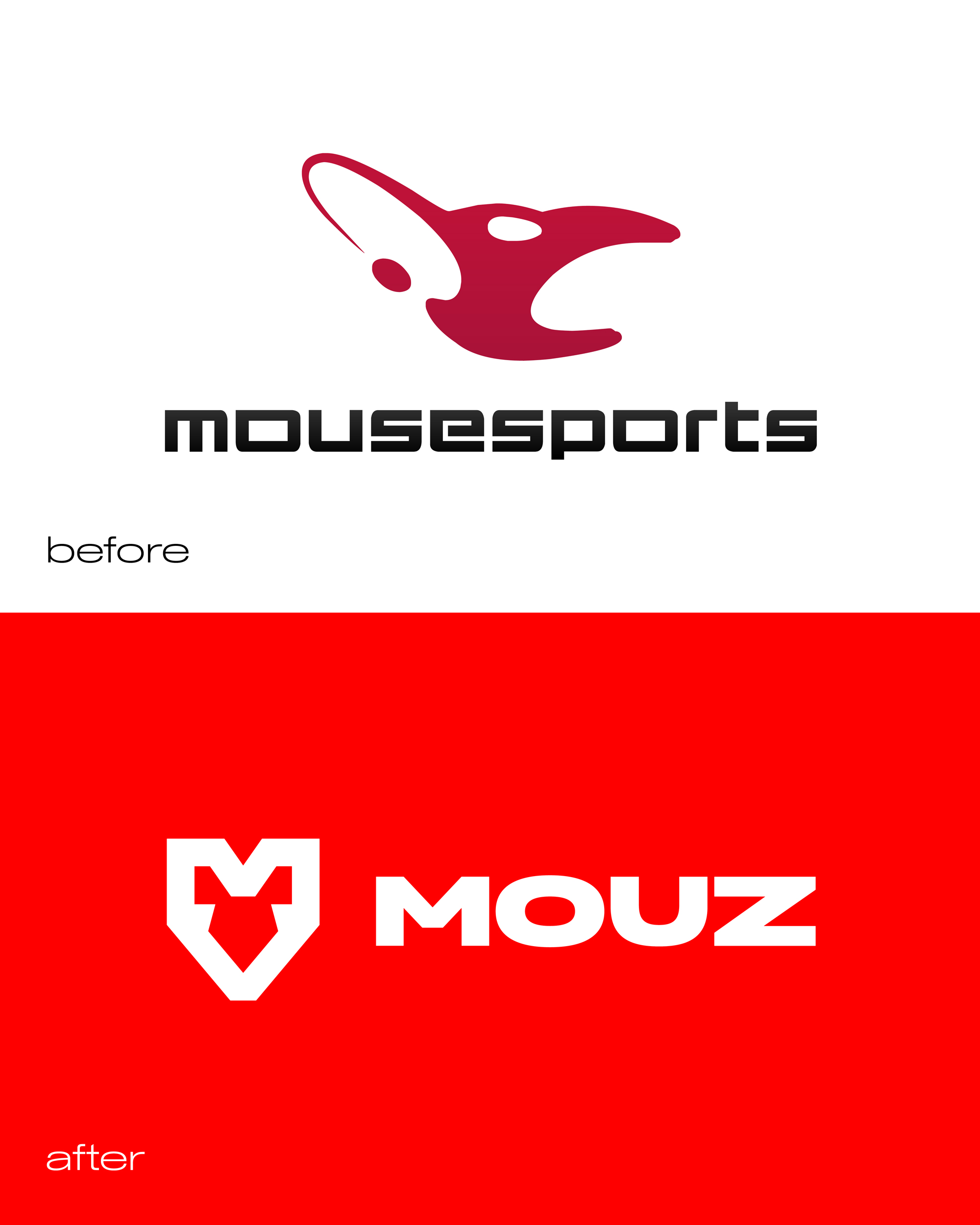 Mouz – Logo comparison by EIGA